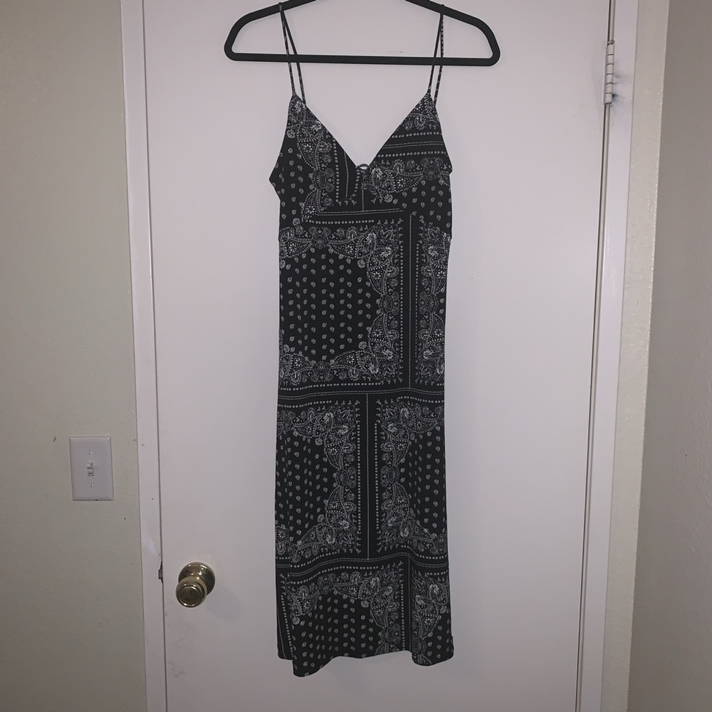 Black + White Midi Dress